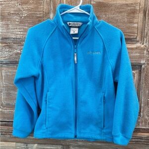 Columbia Youth Benton Springs Fleece Jacket 10/12 Medium Outerwear Turquoise